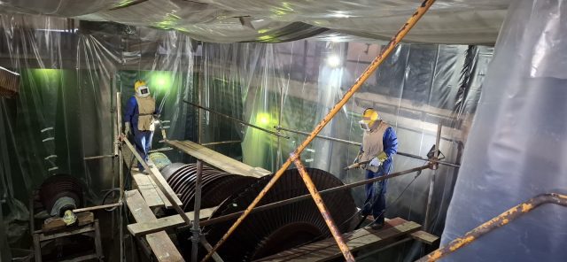 SAFIR Gacko#Antikorozivna zaštita #Corrosion protection#Pjeskarenje rotora CSP i rotora male turbine#RiTE Gacko#BiH