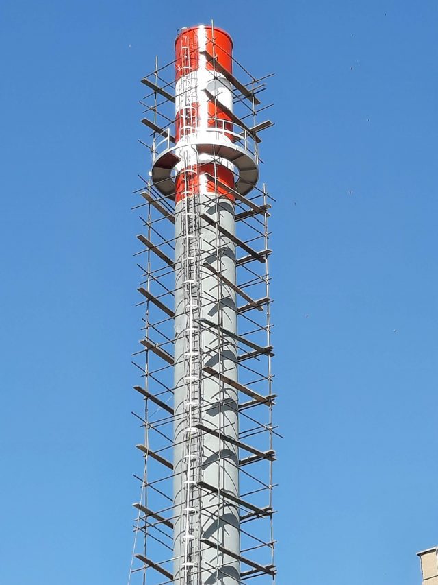 SAFIR Gacko#Antikorozivna zaštita #Corrosion protection#AKZ dimnjaka pomoćne kotlovnice#RiTE Gacko#BiH