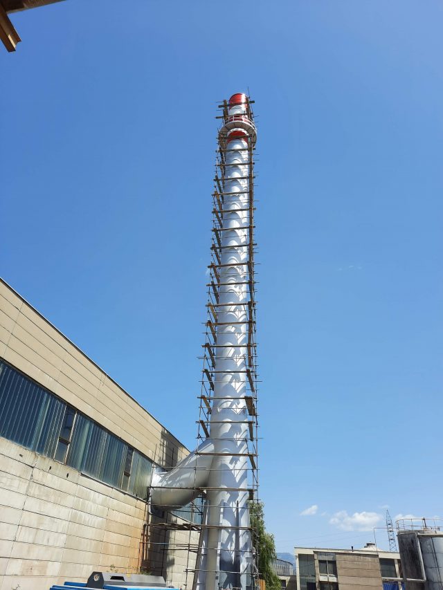 SAFIR Gacko#Antikorozivna zaštita #Corrosion protection#AKZ dimnjaka pomoćne kotlovnice#RiTE Gacko#BiH