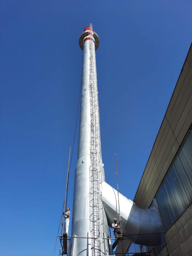 SAFIR Gacko#Antikorozivna zaštita #Corrosion protection#AKZ dimnjaka pomoćne kotlovnice#RiTE Gacko#BiH